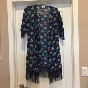 FIRM EUC Navy LuLaRoe Small Monroe Kimono